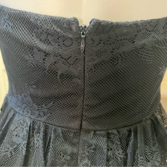 Forever 21 Fit & Flare Black Lace Strapless Dress Medium - Picture 6 of 12
